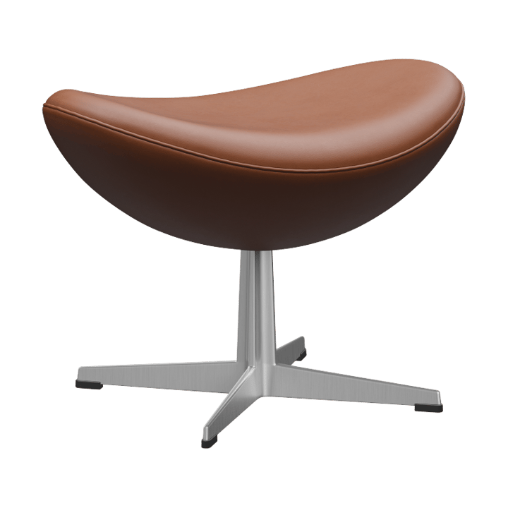 Egget 3127 fotskammel - Leather Essential Walnut-steel - Fritz Hansen