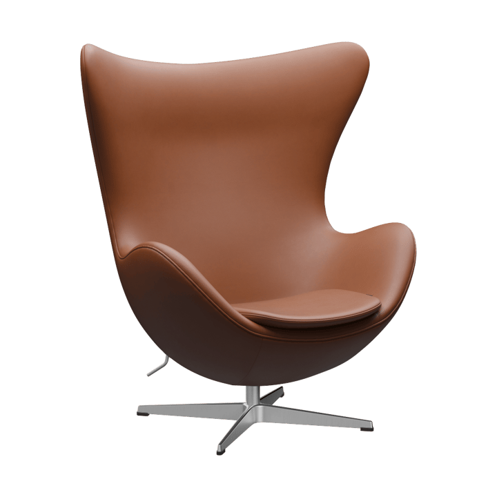 Egget 3316 lenestol - Leather Essential Walnut-steel - Fritz Hansen