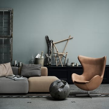 Egget 3316 lenestol - Leather grace valnøtt-stål - Fritz Hansen