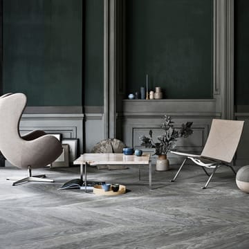 Egget 3316 lenestol - Leather grace valnøtt-stål - Fritz Hansen