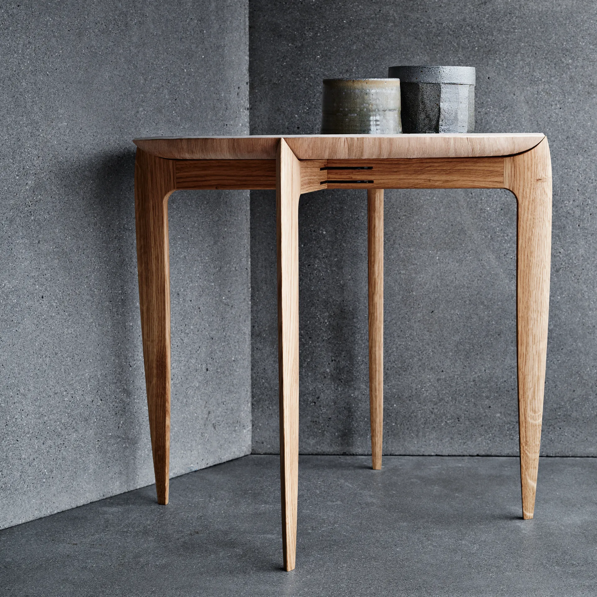 Foldable Tray Table Ø 45 cm, Eik Fritz Hansen