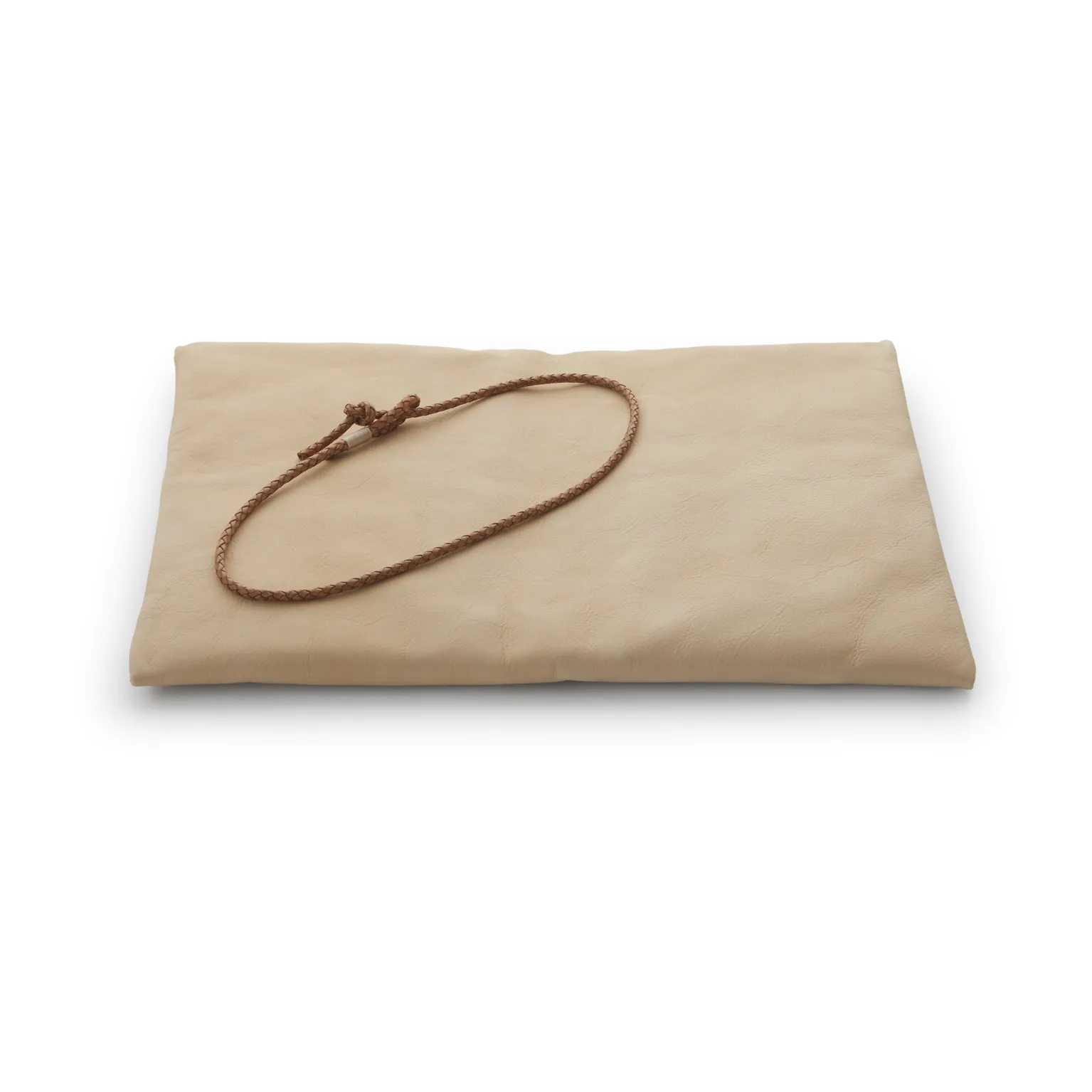 Georg lærpute med stropp til krakk/barstol, Beige-brun Fritz Hansen