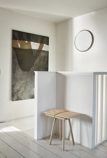 Georg lærpute med stropp til krakk/barstol - Beige-brun - Fritz Hansen