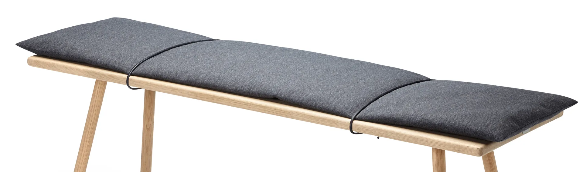 Georg ullpute med rem til benk, Mørkegrå-svart Fritz Hansen