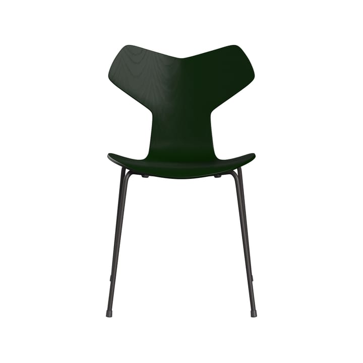 Grand Prix 3130 stol - Evergreen-malt ask-grafittgrått stativ - Fritz Hansen