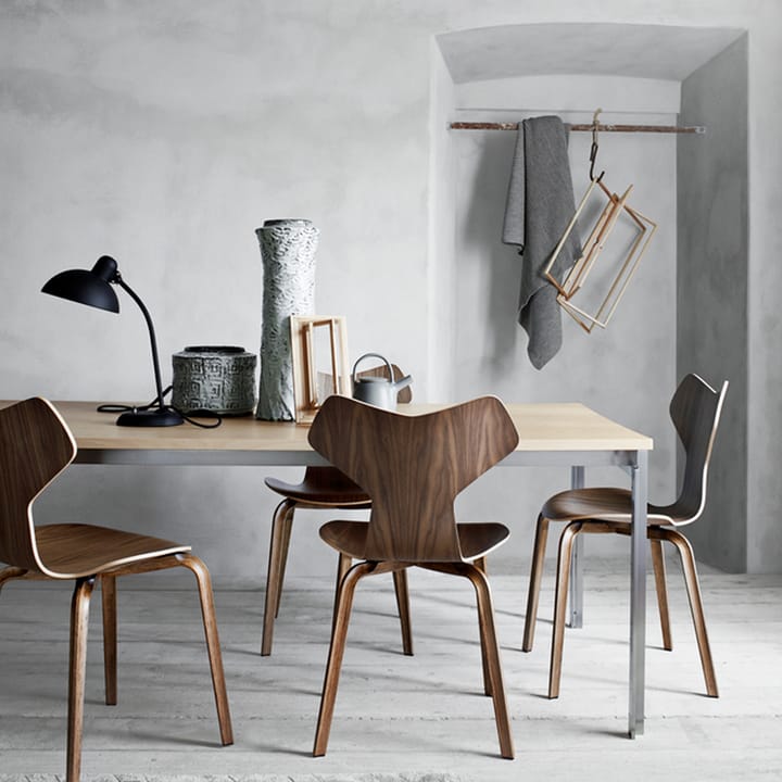 Grand Prix 3130 stol, Midnight blue-malt ask-kromat stålfot Fritz Hansen