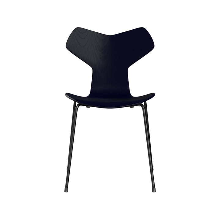 Grand Prix 3130 stol - Midnight blue-malt ask-svart stativ - Fritz Hansen