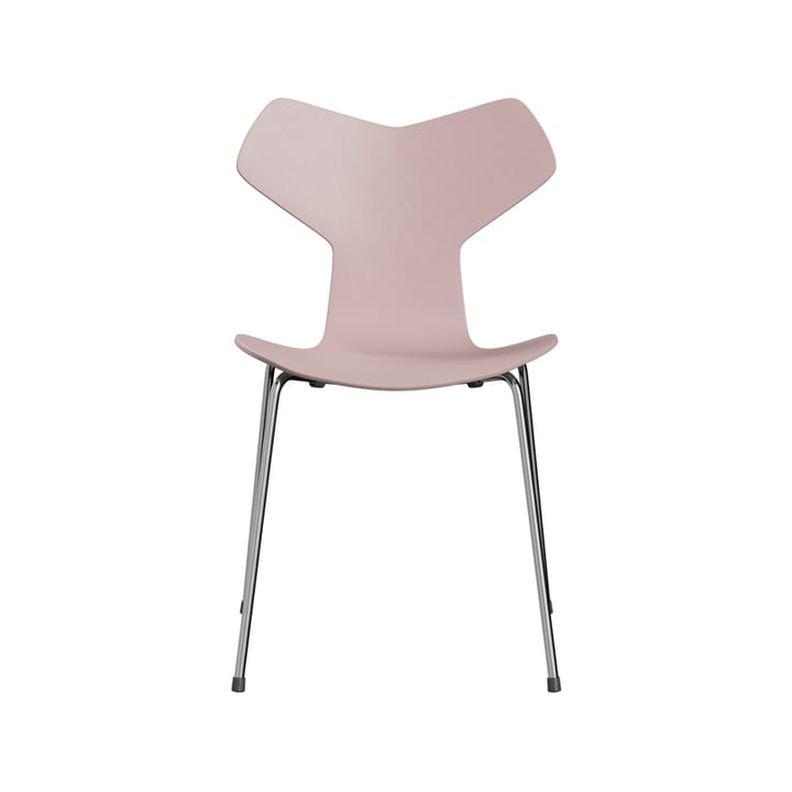 Grand Prix 3130 stol - Pale rose-malt ask-kromat stål stativ - Fritz Hansen