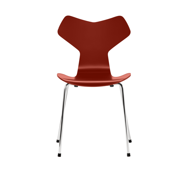 Grand Prix 3130 stol - Venetian Red 670-kromat stål stativ - Fritz Hansen