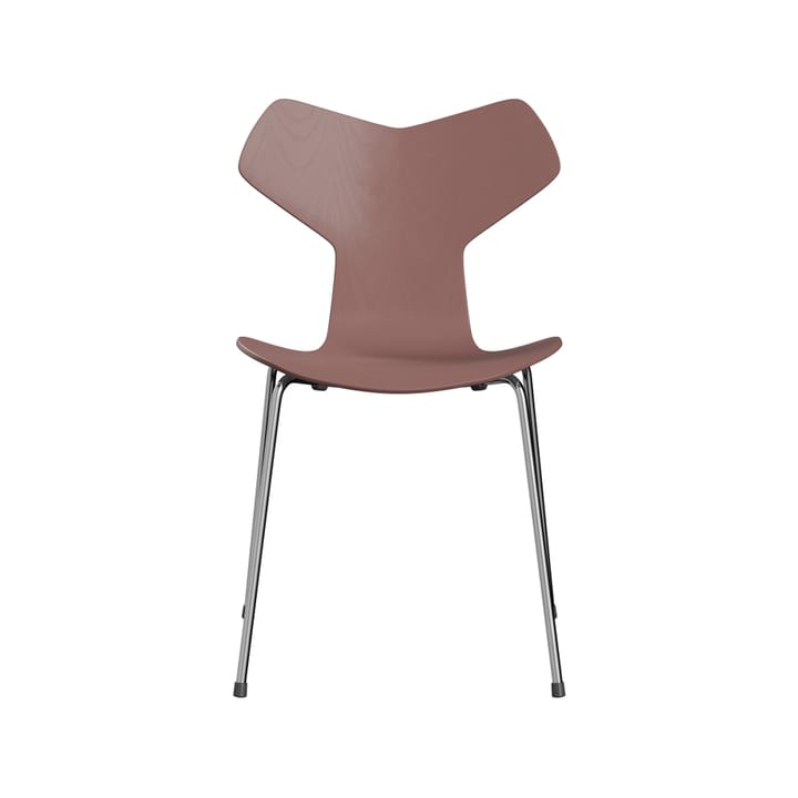 Grand Prix 3130 stol - Wild rose-malt ask-kromat stålrørstativ - Fritz Hansen