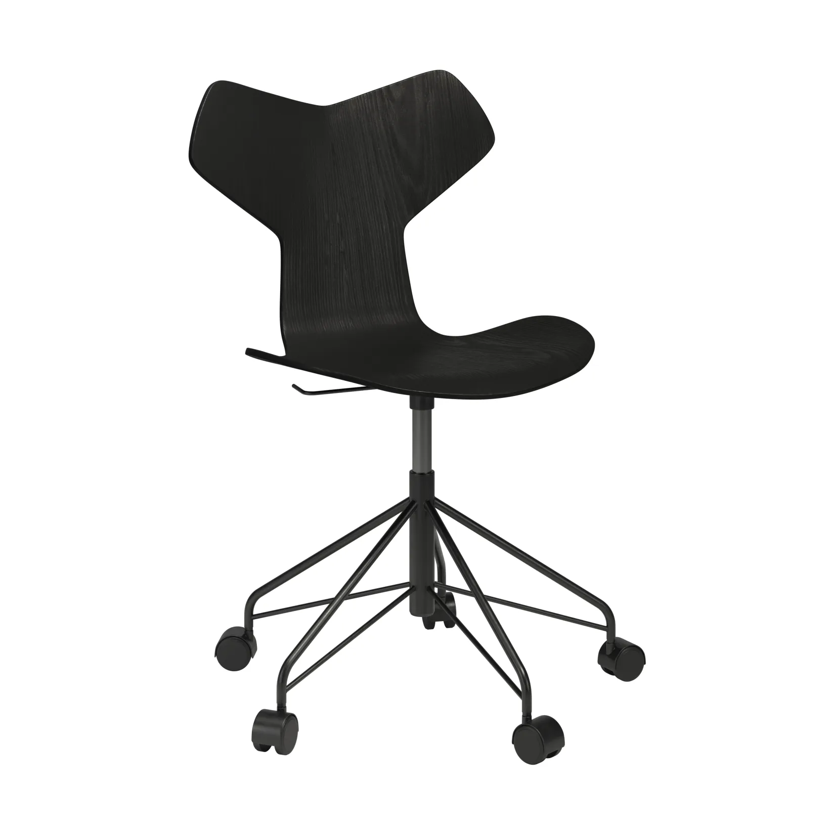 Grand Prix 3131 kontorstol, Svart malt ask-svart stativ Fritz Hansen