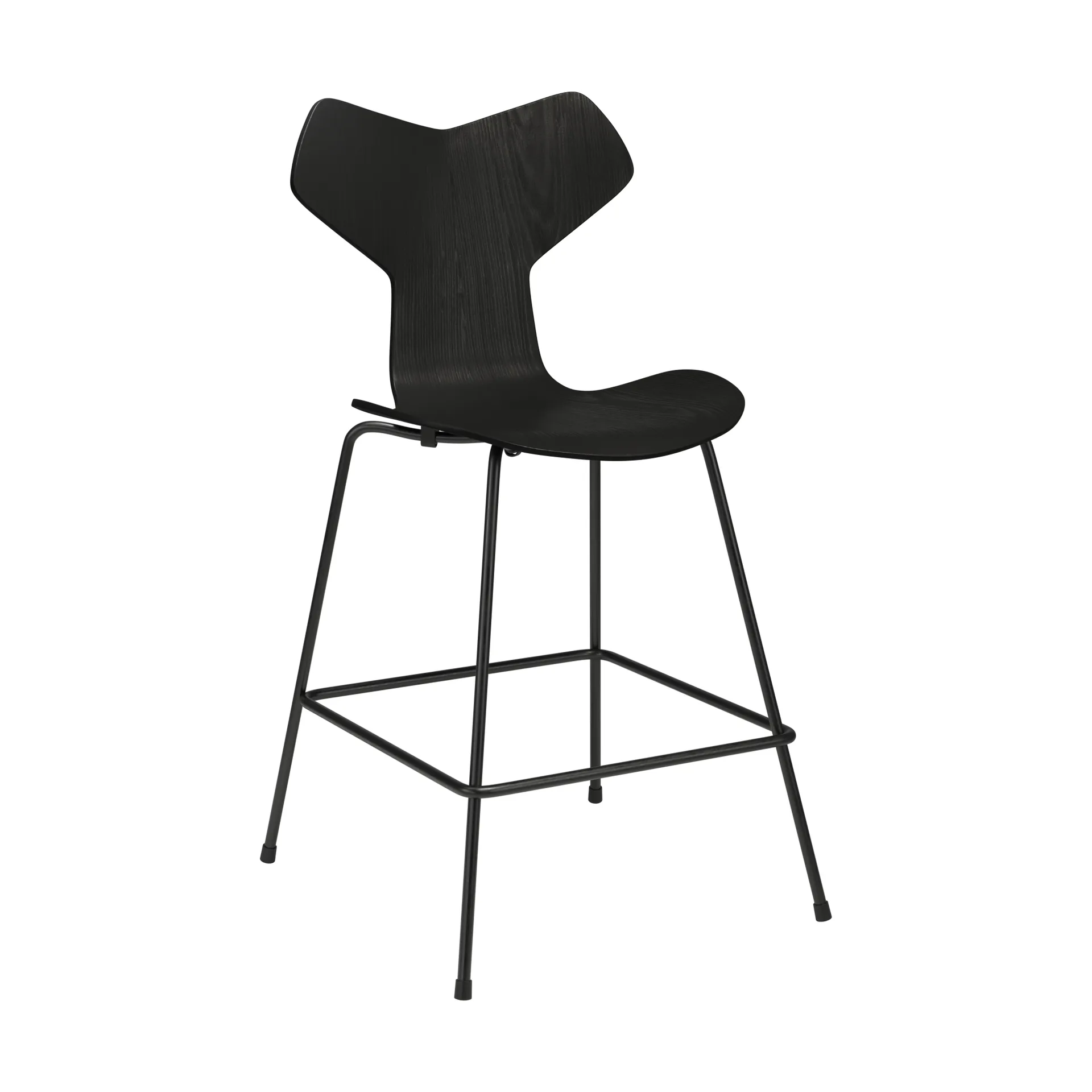 Grand Prix 3138 barstol 64 cm, Svartmalt ask-svart stativ Fritz Hansen