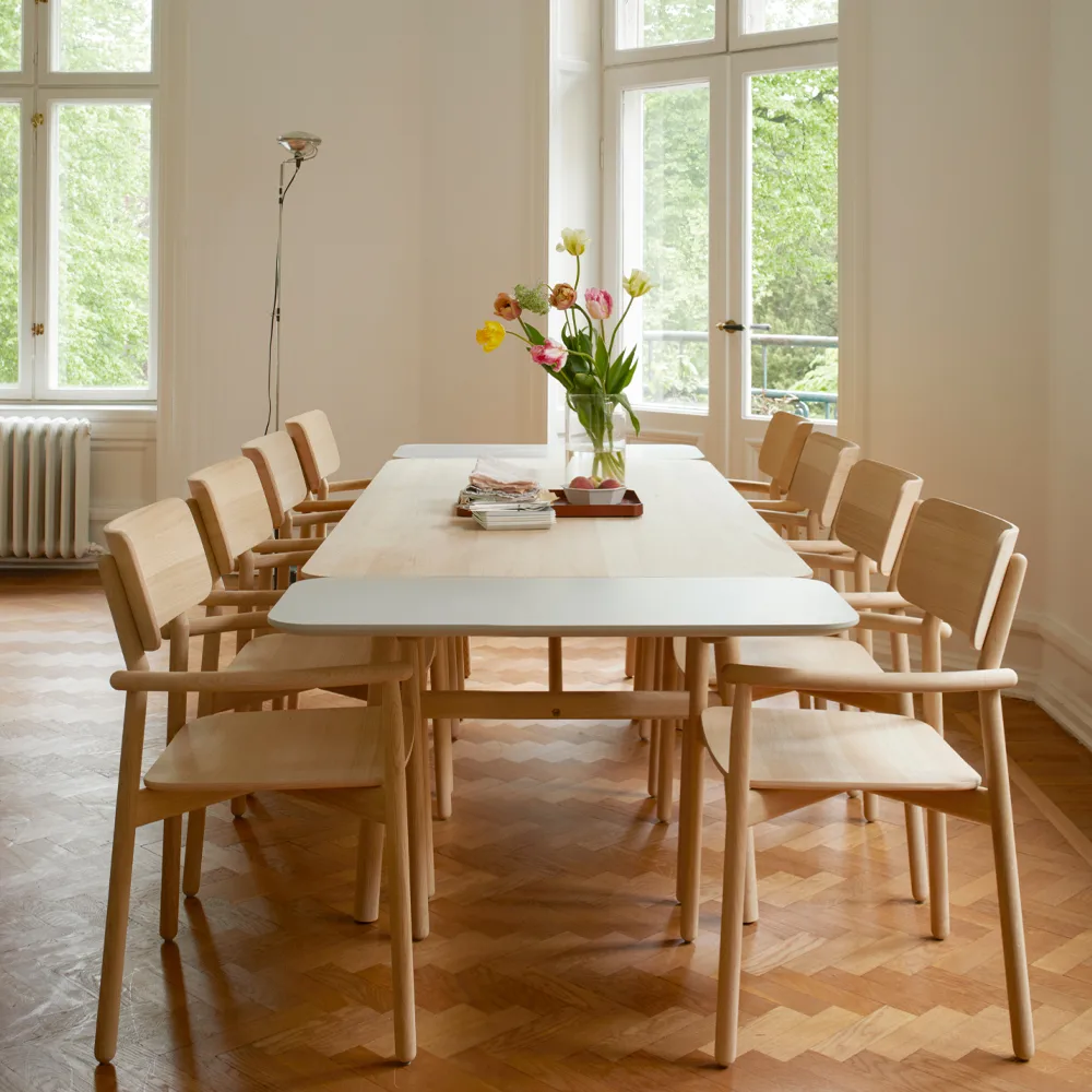 Hven spisebord 94x190 cm, Hvitskurt eik Fritz Hansen