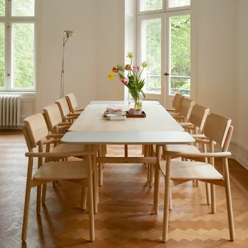 Hven spisebord 94x190 cm - Hvitskurt eik - Fritz Hansen