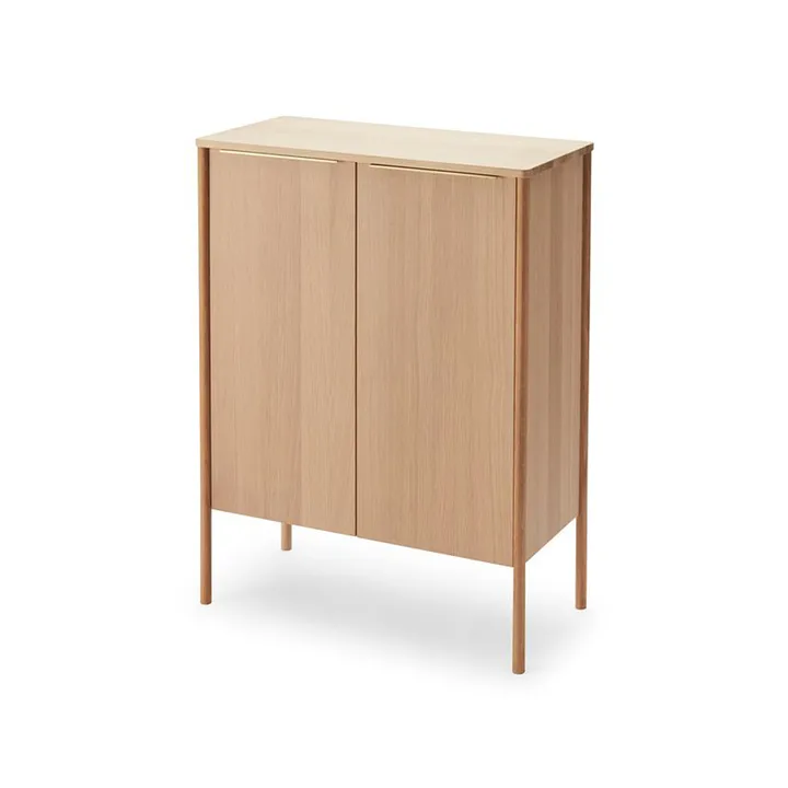 Jut High skap - oak oljet, messing - Fritz Hansen