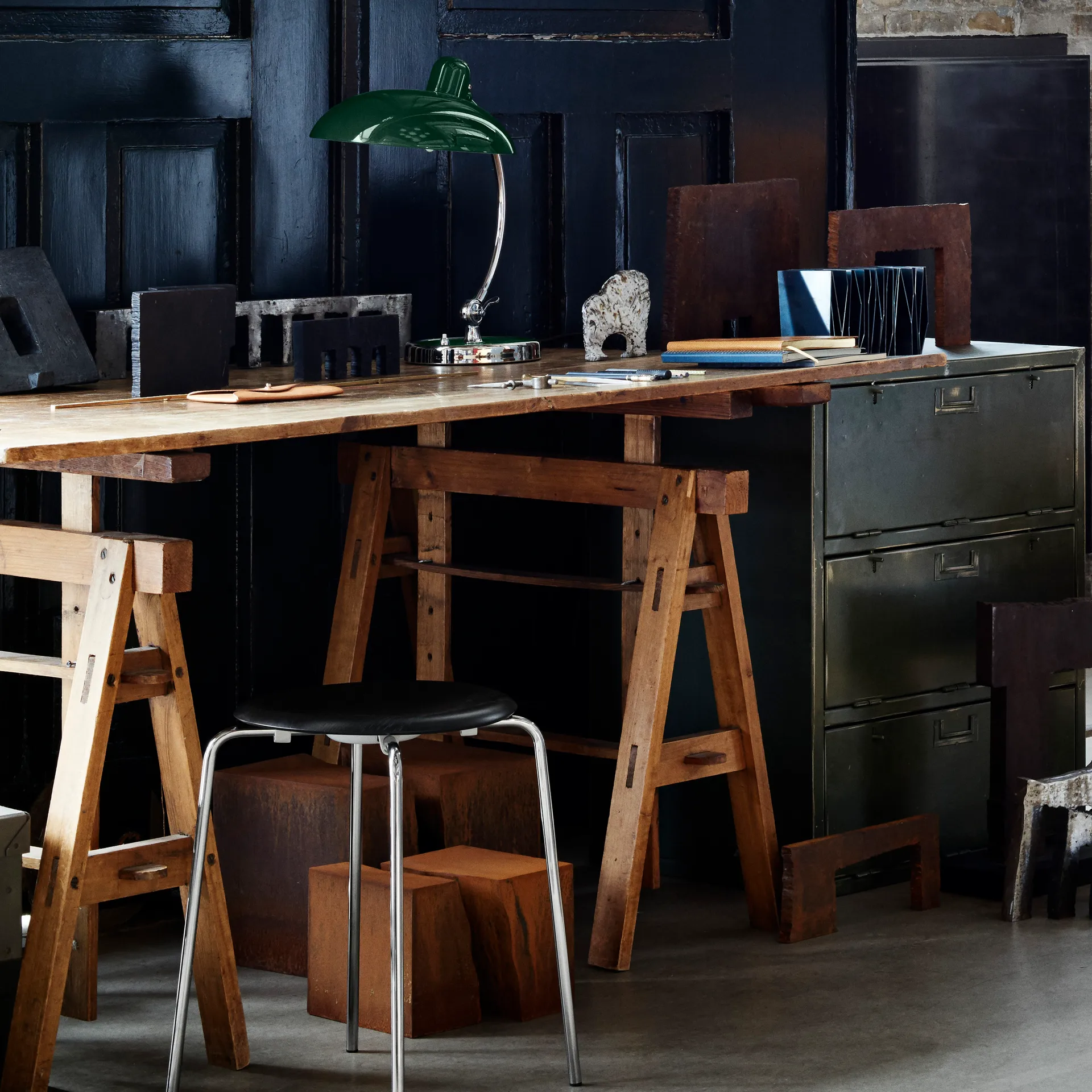 Kaiser Idell 6631-T Luxus bordlampe, Dark green Fritz Hansen