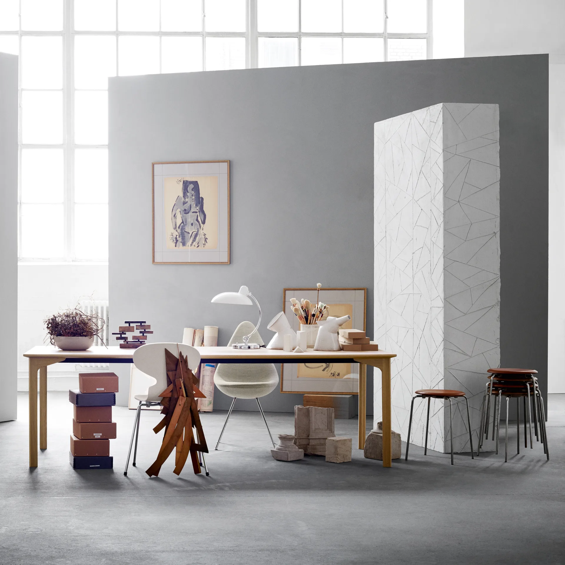 Kaiser Idell 6631-T Luxus bordlampe, White Fritz Hansen