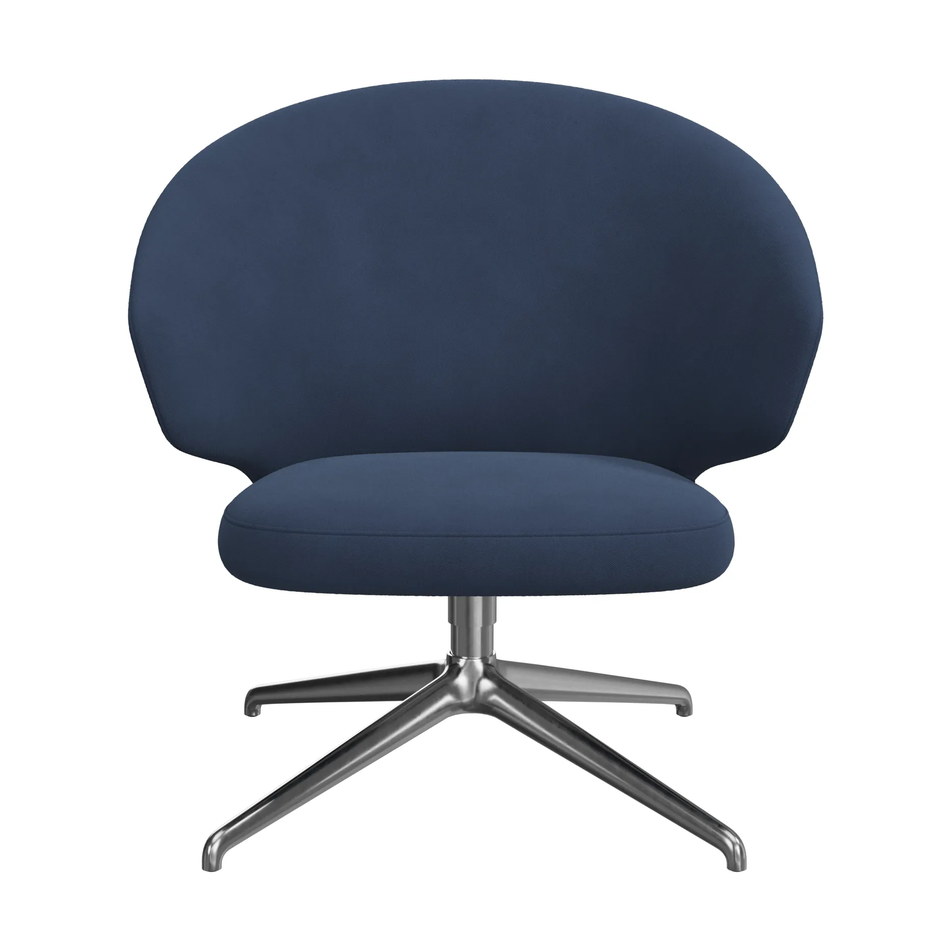 Let loungestol, Tyg Christianhavn 1153-polerat stål-aluminium Fritz Hansen