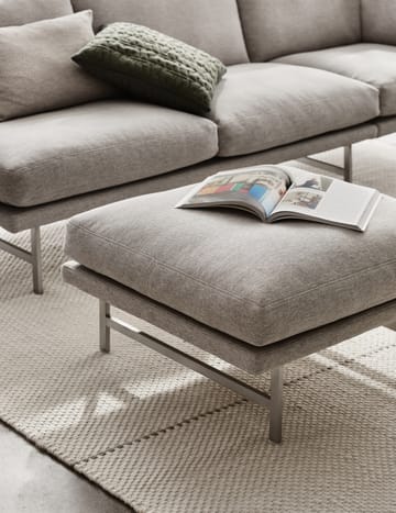 Lissoni PL110S pouf 67x75 cm - Clay 012-rustfritt stål - Fritz Hansen