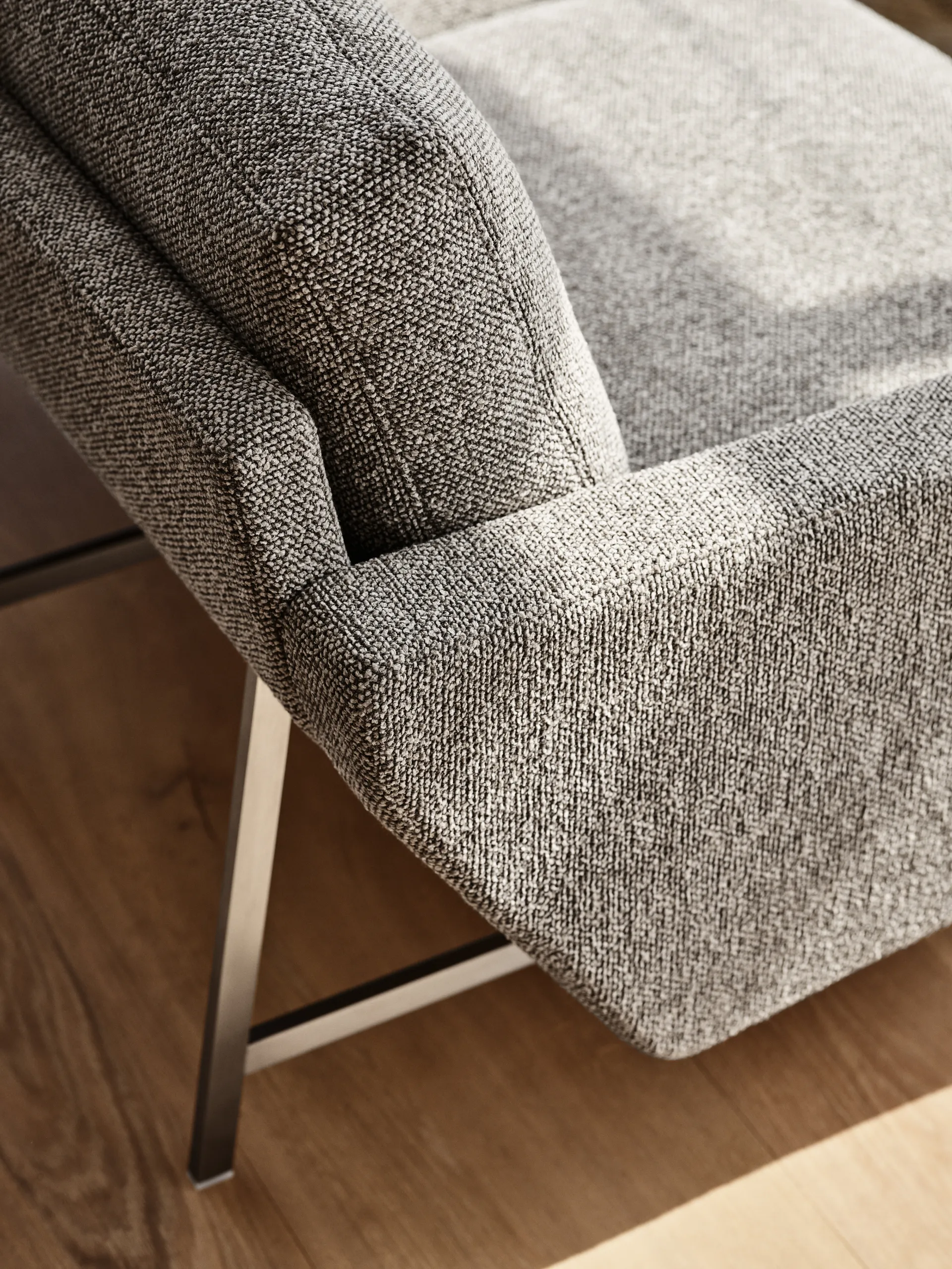 Lissoni PL114 R høyrestilt hjørnesofa, Moss 015-rustfritt stål Fritz Hansen