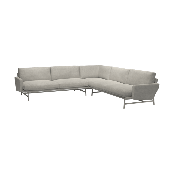 Lissoni PL115 hjørnesofa - Clay 012-rustfritt stål - Fritz Hansen