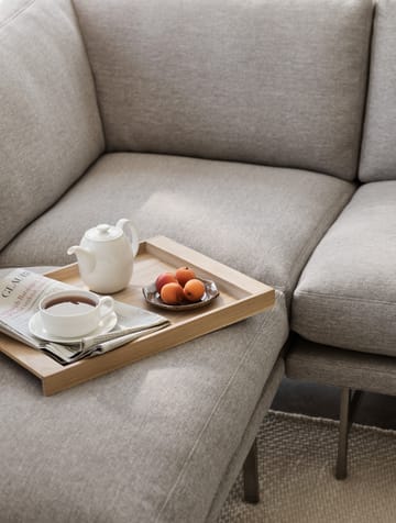 Lissoni PL115 hjørnesofa - Clay 012-rustfritt stål - Fritz Hansen