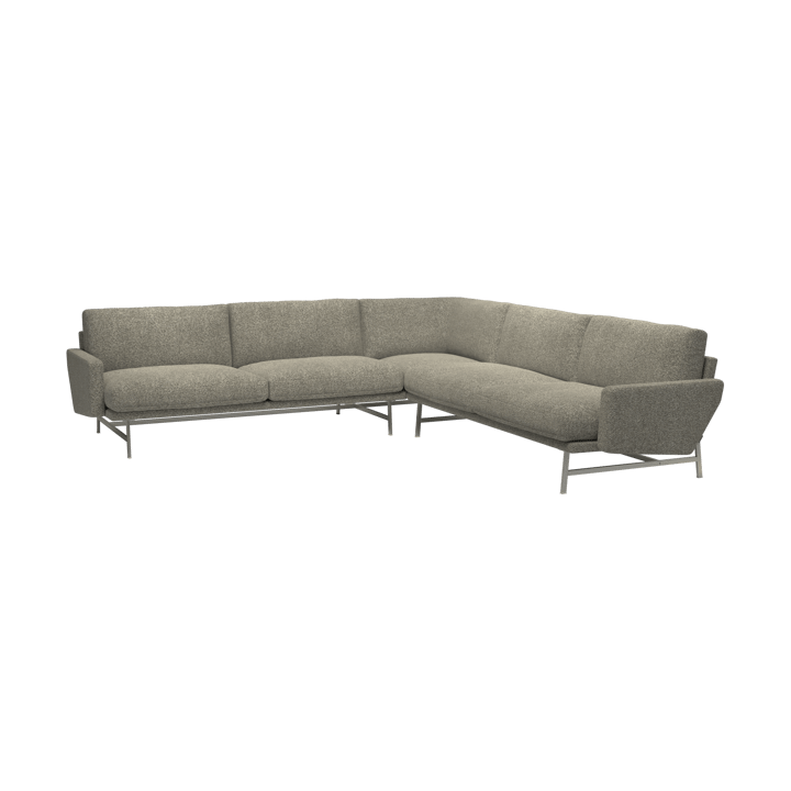 Lissoni PL115 hjørnesofa - Moss 015-rustfritt stål - Fritz Hansen