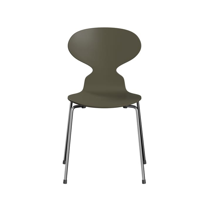 Myran 3101 stol - olivenGreen, lakkert, kromat stålfot - Fritz Hansen