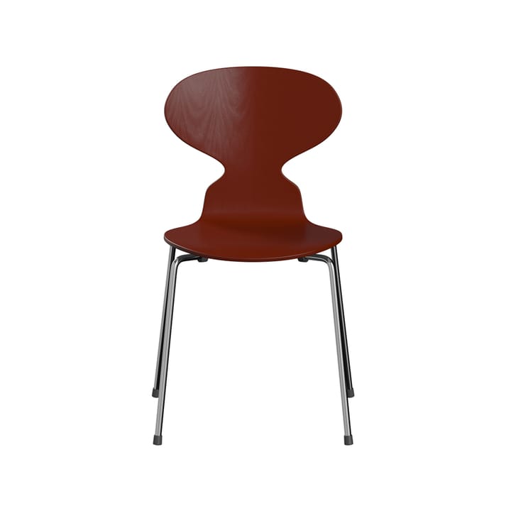 Myran 3101 stol - venetiansk rød, malt ask, krommet stålfot - Fritz Hansen