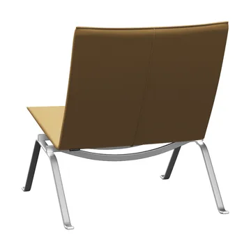 PK22 lenestol - Aura beige lær-rustfritt stål - Fritz Hansen