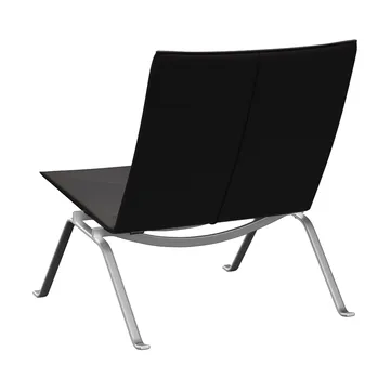PK22 lenestol - Aura black brown lær-rustfritt stål - Fritz Hansen