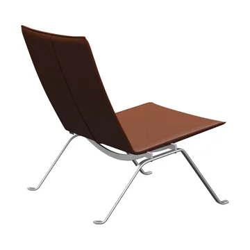 PK22 lenestol - Aura cognac lær-rustfritt stål - Fritz Hansen