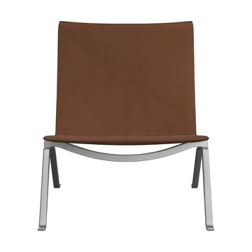 PK22 lenestol - Haze walnut lær-rustfritt stål - Fritz Hansen