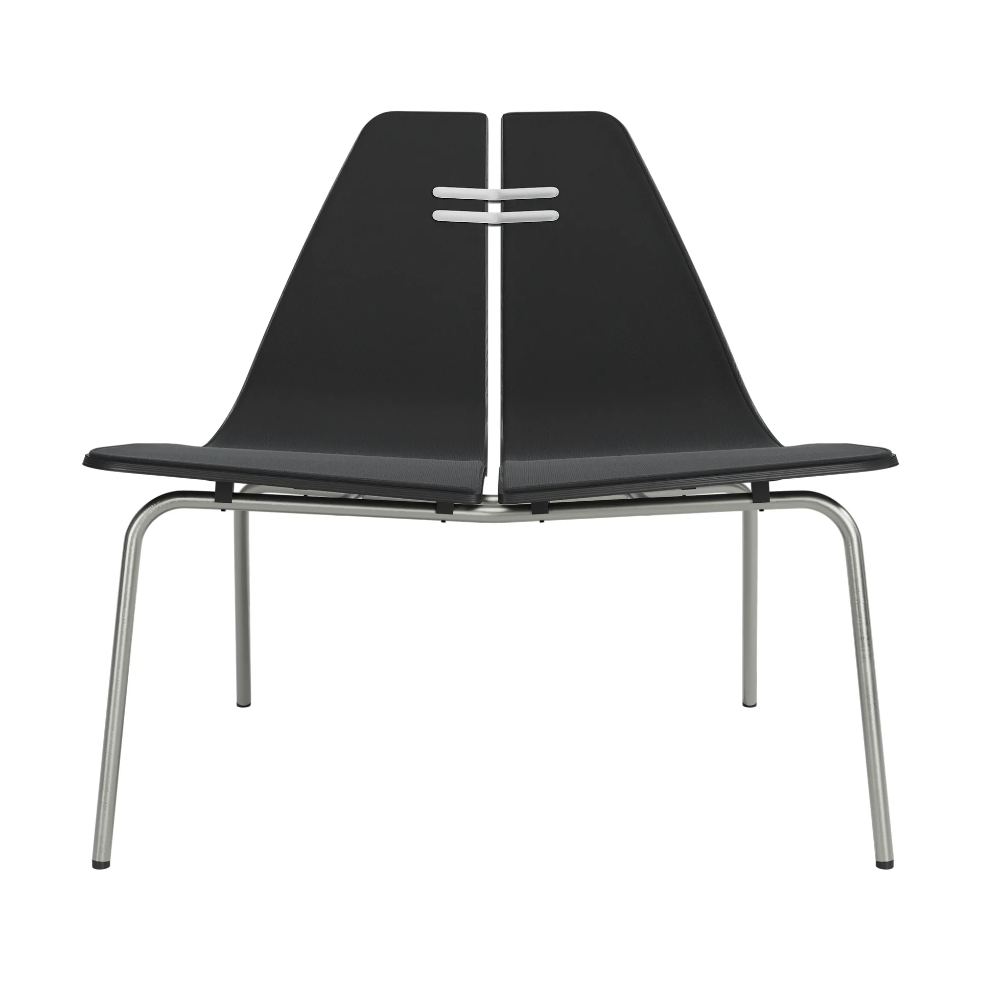 PK23 lenestol, Black-Christianshavn 1175-rostfritt stålfot Fritz Hansen