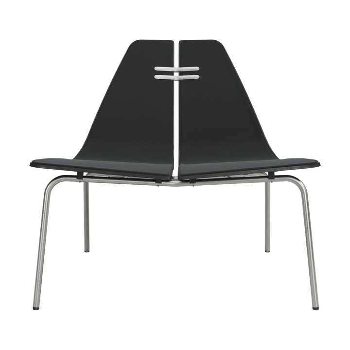 PK23 lenestol - Black-Christianshavn 1175-rostfritt stålfot - Fritz Hansen