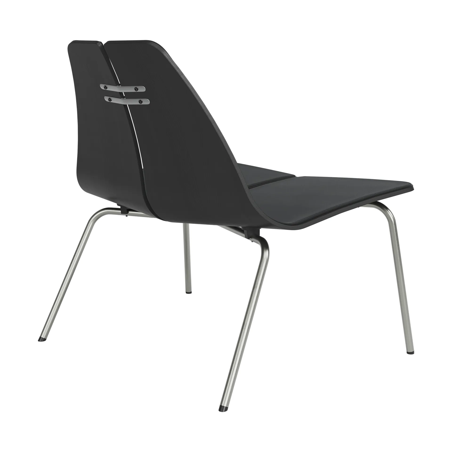 PK23 lenestol, Black-Christianshavn 1175-rostfritt stålfot Fritz Hansen