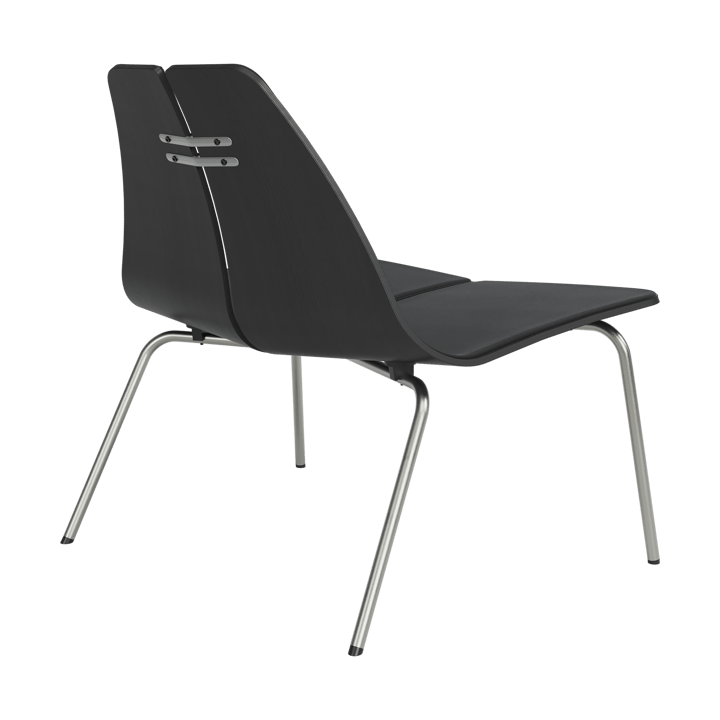 PK23 lenestol, Black-Christianshavn 1175-rostfritt stålfot Fritz Hansen