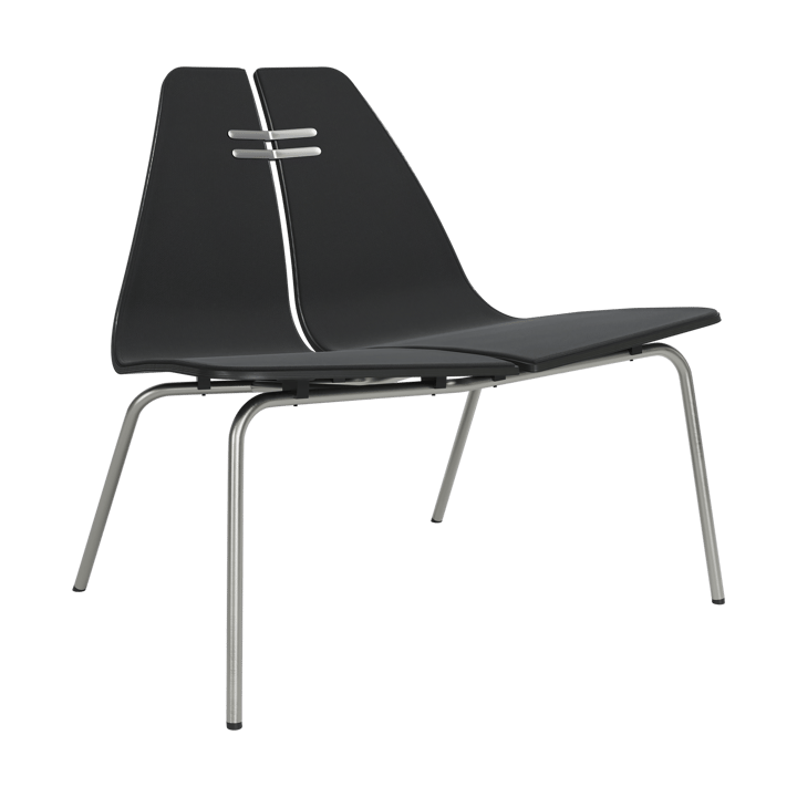 PK23 lenestol, Black-Christianshavn 1175-rostfritt stålfot Fritz Hansen