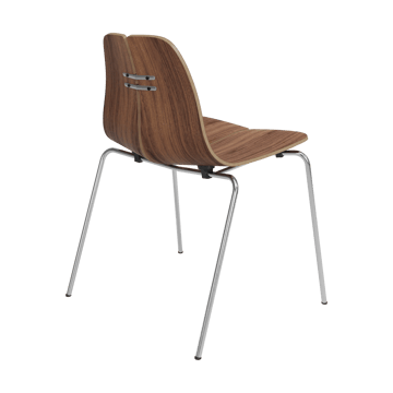 PK3 stol - Lakkert valn�øtt-rustfritt stålfot - Fritz Hansen