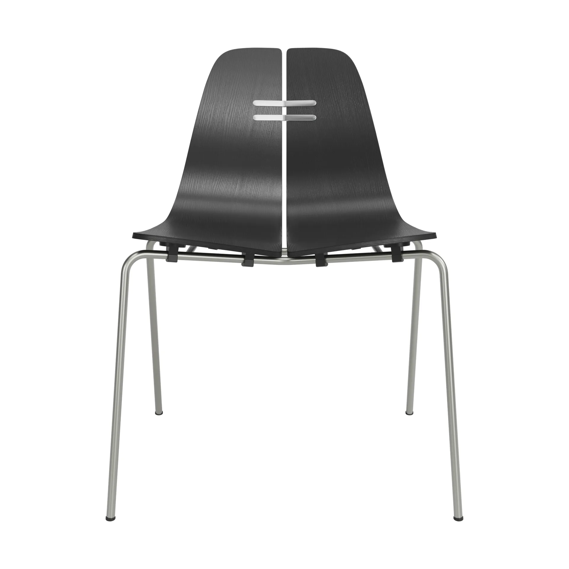 PK3 stol, Svart ask-rostfritt stålfot Fritz Hansen