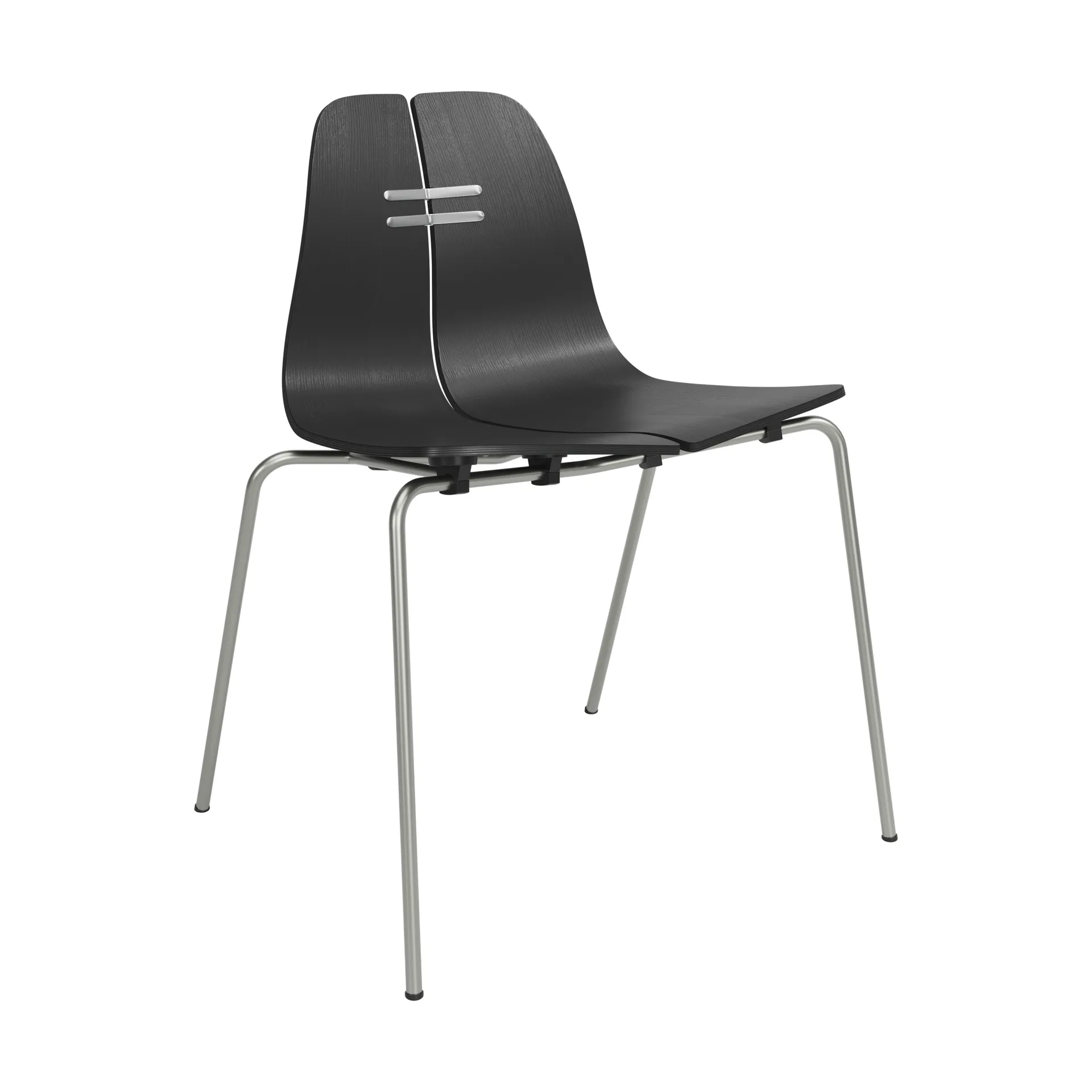 PK3 stol, Svart ask-rostfritt stålfot Fritz Hansen