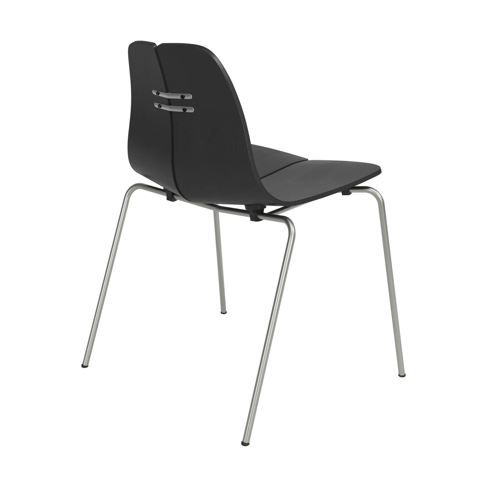 PK3 stol, Svart ask-rostfritt stålfot Fritz Hansen