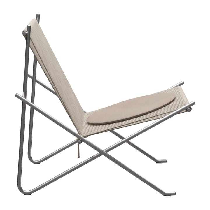 PK4 loungestol med pute - Rustfritt stål-natur-natur - Fritz Hansen