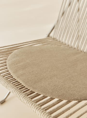 PK4 loungestol med pute - Rustfritt stål-natur-natur - Fritz Hansen