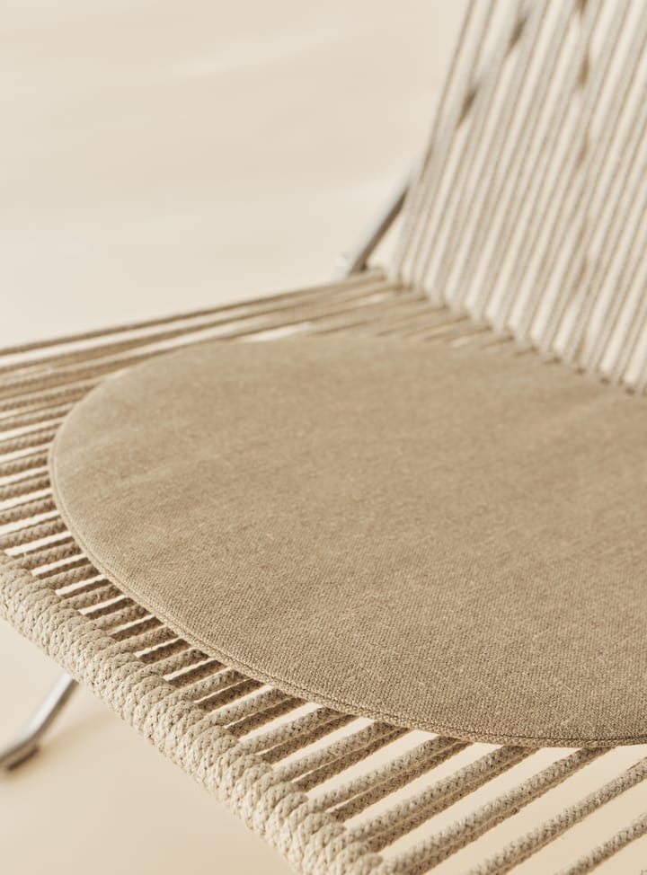 PK4 loungestol med pute, Rustfritt stål-natur-natur Fritz Hansen