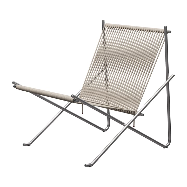 PK4 loungestol - Rustfritt stål-natur - Fritz Hansen