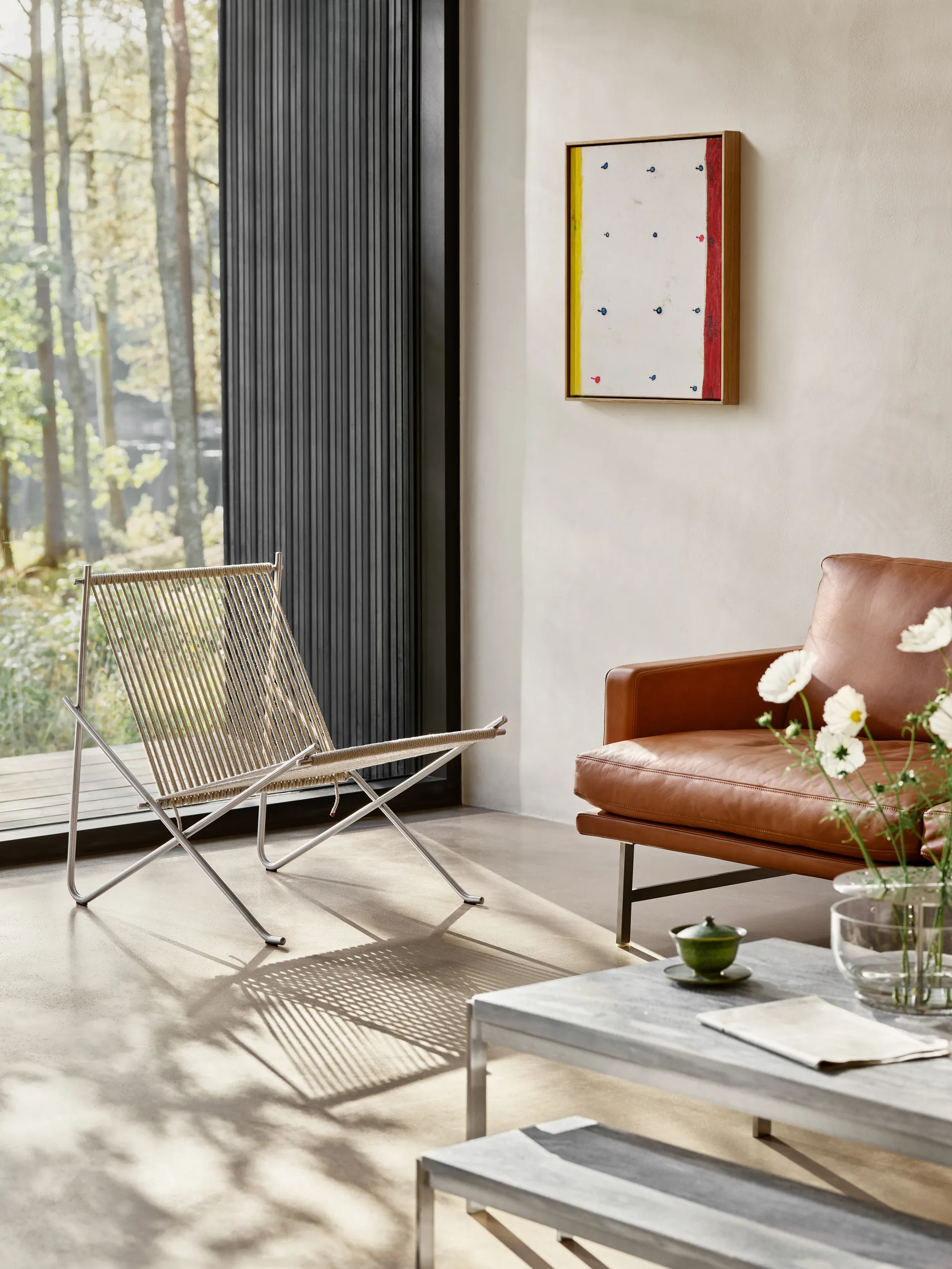 PK4 loungestol, Rustfritt stål-natur Fritz Hansen