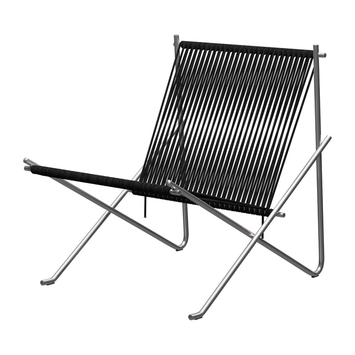 PK4 loungestol - Rustfritt stål-svart - Fritz Hansen