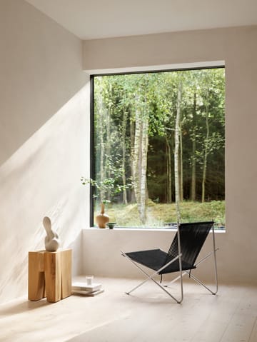 PK4 loungestol - Rustfritt stål-svart - Fritz Hansen