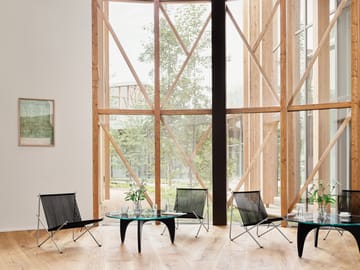 PK4 loungestol - Rustfritt stål-svart - Fritz Hansen